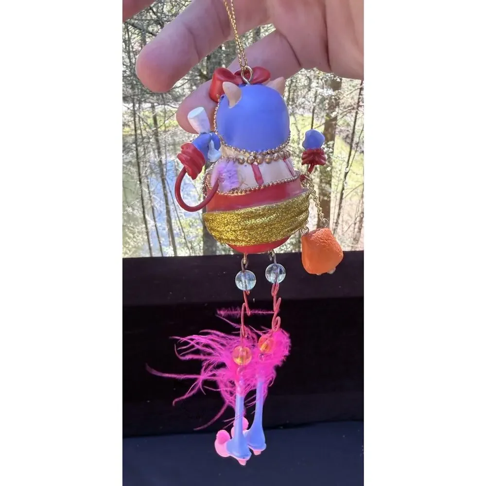 Vintage Katherines Collection Dangle Leg Fancy Cat Christmas Ornament Rare! -K2